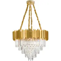 Nova Luce Grane - lustre - Ø 73 x 120 cm - or et transparent