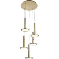 Nova Luce Palencia - lampe suspendue - Ø 41 x 150 cm - 53W LED inclus - laiton doré