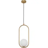 Nova Luce Suspension design Obitar Ovale simple en or