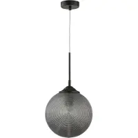 Nova Luce Athena Lampe suspendue en verre Ø 25cm noir