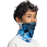 Buff Unisexe, Écharpe, Jr. Coolnet Uv Turby Blue, Bleu, Gris