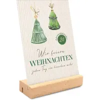 Sonstige Verlage Nous fêtons Noël - Calendrier de l'Avent avec support en bois