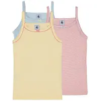 Petit Bateau Debardeur enfant 3 CHEMISES BRETELLES filles - Multicolore - 12 ans