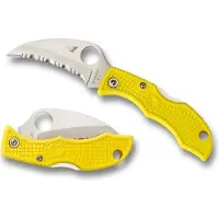 Spyderco Couteau pliant Tasman Salt 2, spyderedge, jaune