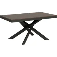 Itamoby Table Extensible 90X160/420 Cm Volantis Evolution Noyer Structure Anthracite