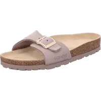 Rohde Mules en cuir pour dames avec semelle intérieure en cuir et boucle Alba 5589, Taille:37 EU, Couleur:Beige
