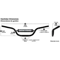Renthal 823 Ktm 65s X 12-13 Scrambler Handlebar Orange 22.2 mm / 744 mm
