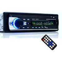 Hizpo Junsun Autoradio 1 din avec mains libres - Bluetooth, USB, AUX, lecteur de carte mémoire, connecteur ISO, télécommande, microphone intégré - Mains libres