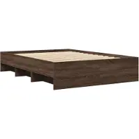 Syfax Cadre de lit sans matelas chêne marron 120x190 cm