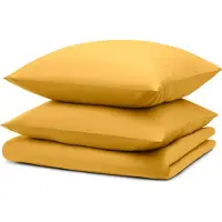 Blumtal linge de lit 220x220cm + 2x taies d'oreiller 40x70cm - Microfibre Bed Sheets 220x220cm - 3-pièces de linge de lit jaune