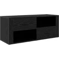Syfax Meuble TV Chêne noir 100 x 35 x 40 cm Bois d'ingénierie
