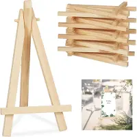 Relaxdays Petits chevalets , lot de 10, décoration de table pour la maison, mariages, fêtes, H x l : 15,5 x 8 cm, couleur naturelle