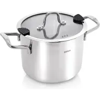 Orion | Mijoteuse avec couvercle en verre - 18 cm - 3,5 l - Marmite en acier inoxydable - Adapté à l'induction - Lavable au lave-vaisselle - VENICE