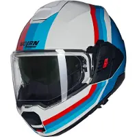 Nolan N120-1 Lineo N-Com casque pliable, blanc/bleu/rouge, 2XL (64)