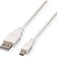 Value Câble USB 2.0, type A - 5 broches mini, blanc, 3 m