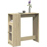 Prolenta Maison Exclusive - Table de bar avec étagère Chêne Sonoma 101x40x103,5 cm Matériau dérivé du bois