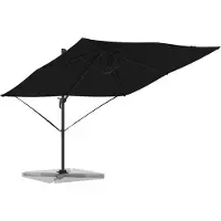 Syfax Parasol Roma Noir 286 x 284 x 265 cm Aluminium et polyester
