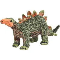 Syfax Jouet en peluche Dinosaure Stegosaurus Vert et orange XXL