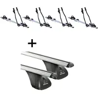 VDP 4x porte-vélos SAGITTAR + barres de toit compatibles avec Citroen C4 Gran Picasso 5 portes à partir de 2013
