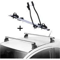 VDP Porte-vélos SAGITTAR + barres de toit EVO ALU compatibles avec Peugeot 3008 5 portes 2009-2016