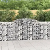 Prolenta Maison Exclusive - Paniers à gabions arqués 7 pcs 300x50x100/120 cm fer galvanisé
