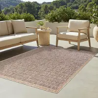 Tapiso Tapis Tapis YUCANA Outdoor Beige Balcon Résistant aux UV 120 x 170 cm