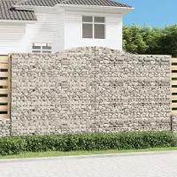 Prolenta Maison Exclusive - Paniers à gabions arqués 15 pcs 400x50x220/240 cm Fer galvanisé