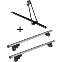 VDP Porte-vélos ORION + barres de toit/rails LION1 compatibles avec Kia Carens (UN) (5 portes) 02-06