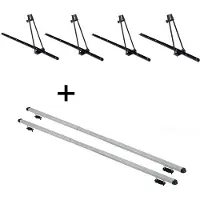 VDP 4x porte-vélos ORION + barres de toit RAPID compatibles avec Suzuki Sx4 (5 portes) 06-09