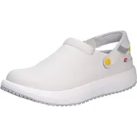 Joya Ace ESD W White, sabot pour femme, cuir lisse / textile, semelle Senso JY026A 41