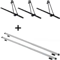 VDP 3x porte-vélos ORION + barres de toit RAPID compatibles avec Daihatsu Feroza (3 portes) 87-98