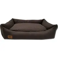 Odol-Plusz XL Lit pour chien Coussin pour chien Canapé pour chien Lit pour chat 100x70 imperméable marron