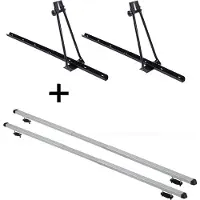 VDP 2x porte-vélos ORION + barres de toit RAPID compatibles avec le Subaru Forester (SJ) (5 portes) à partir de 13 ans