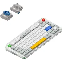 NUPHY Clavier mécanique sans fil Kick75 Low-Profile, 75% layout ANSI, 80 touches, Silver Nano Switch