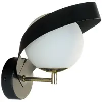 Zumaline Applique murale NELA noir-blanc-doré 1xE14x40W en verre, dimensions : 23x16x22 cm, IP20,