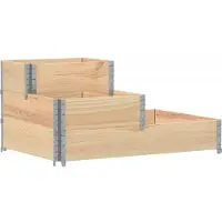 Syfax Lit surélevé à 3 niveaux 120x80 cm bois de pin massif