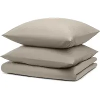 Blumtal , linge de lit 200x220cm + 2x taies d'oreiller 80x80cm - Microfibre Bed Sheets 200x220cm - 3 paires de draps taupe