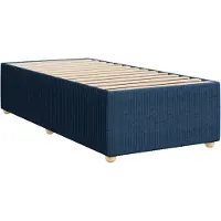 Syfax Cadre de lit sans matelas bleu 90x190 cm tissu