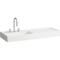 Laufen Kartell lavabo, encastré, tablette à droite, 2 trous pour robinetterie, sans trop-plein, 1200x460mm, H8133324008151