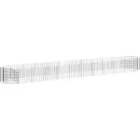vidaXL Gabion haut-plateau Fer galvanisé 600x100x50 cm
