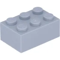 LEGO brique 2x3 3002 - 250 pièces gris clair