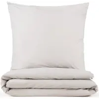 Blumtal linge de lit 140x200cm + taie d'oreiller 65x65cm - Microfibre Bed Sheets 140x200cm - 2pcs set linge de lit gris clair