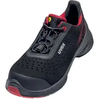 Uvex chaussures basses 1 G2 S1P noir, rouge largeur 11 T. 50