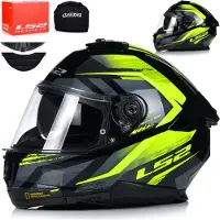 LS2 LS2FF808STREAMIIFURYNoirH-VJaune06CasqueIntégral Taille 3XL