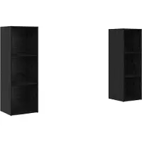 Syfax Ensemble meuble TV 2 pcs Chêne noir 107 x 35 x 37 cm