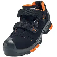 Uvex sandales 2 S1P noir, orange largeur 12 taille 44
