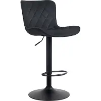 CLP Tabouret de bar ajustable pivotant velours Crème