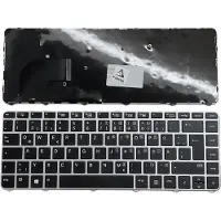 T-ProTek Clavier FRANÇAIS noir, cadre argenté, trackpoint pour HP EliteBook 840 G3 W4Z96AW