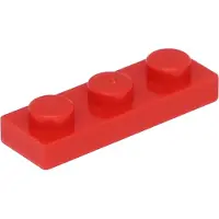 LEGO 1x3 Board 3623 - 100 pièces Rouge