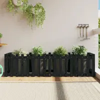 Prolenta Maison Exclusive - Potager surélevé design lattes noir 200x50x50 cm bois massif pin